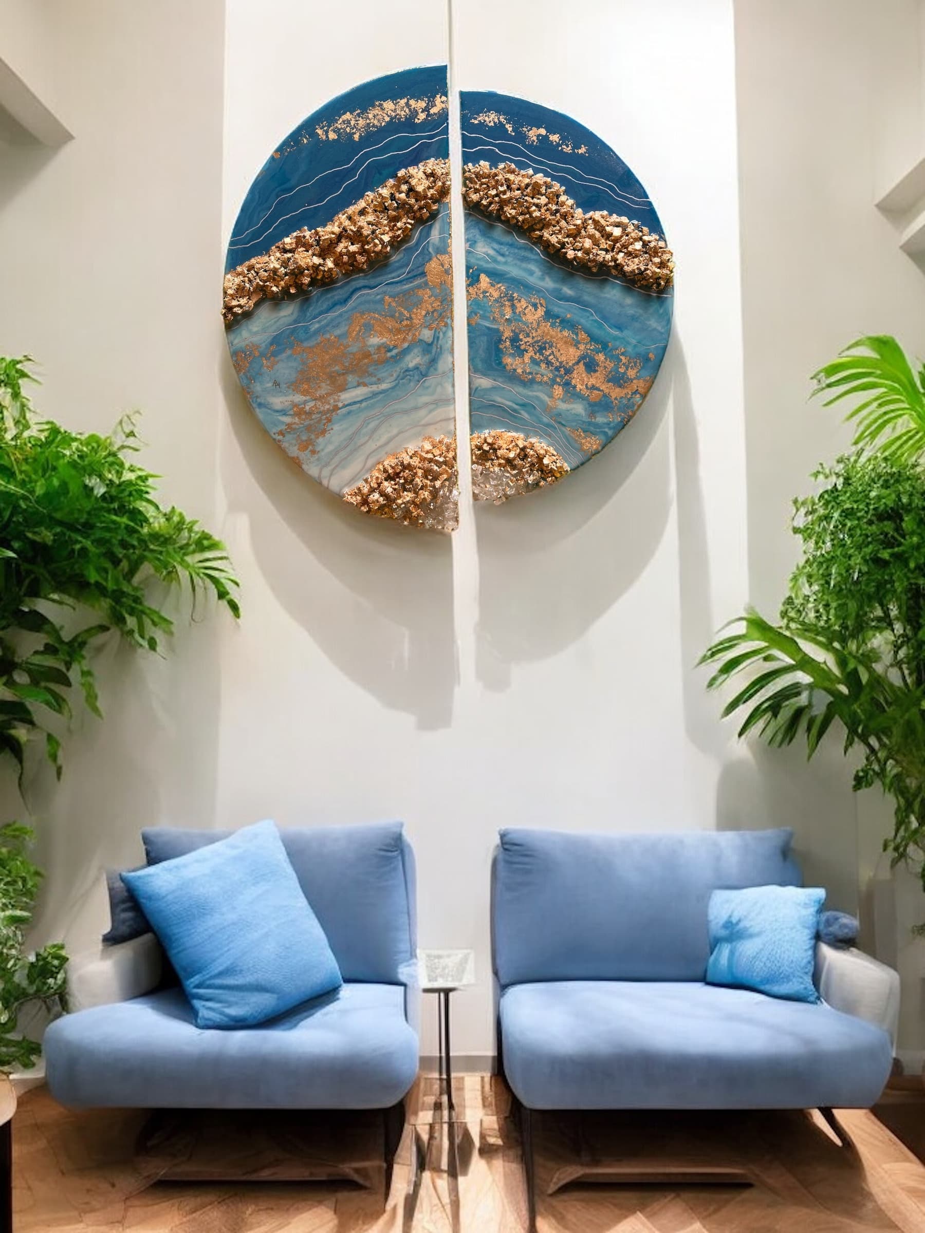 Four elements resin wall art frames